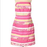 Lilly Pulitzer Dresses | Lilly Pulitzer Strawberry Floral Dress Strapless | Color: Pink/Yellow | Size: 6