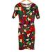 Lularoe Dresses | Lularoe Julia Floral Dress Size Xxs | Color: Green/Red | Size: Xxs