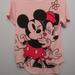 Disney Tops | Disney Minnie Mickey Mouse Pink Tee Top Kiss Love | Color: Black/Pink | Size: Various