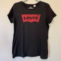 Levi's Tops | Levi’s Logo T-Shirt Black Size L | Color: Black/Red | Size: L