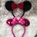 Disney Accessories | Disney Sequin Minnie Ear Bundle | Color: Black/Pink | Size: Os