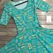 Lularoe Dresses | Lularoe Nicole Dress! Nwt | Color: Blue/Yellow | Size: Xs