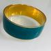 J. Crew Jewelry | J.Crew Teal Enamel Gold Bangle | Color: Gold/Green | Size: Os