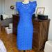 Zara Dresses | Blue Lace Dress | Color: Blue | Size: Xs