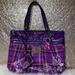 Coach Bags | Coach Poppy Berry Tartan Glam Tote W/ Wristlet | Color: Pink/Purple | Size: Tote Lxwxd 16”X13”X4” Wristlet Lxw 5”X3”