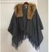 J. Crew Sweaters | J Crew Faux Fur Poncho | Color: Gray | Size: One Size