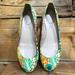 J. Crew Shoes | J.Crew Janey Liberty Print Flats Sz 6 | Color: Gold/Green | Size: 6