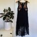 Free People Dresses | Free People Lace Embroidered Dress | Color: Black/Pink | Size: S