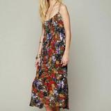 Free People Dresses | Free People Criss Cross Floral Festival Maxi Dress | Color: Blue/Red | Size: M