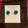 Kate Spade Jewelry | Kate Spade Post Earrings 14k Gold Fill Gumdrop | Color: Gold/Green | Size: Os