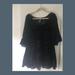 Free People Dresses | Free People Velvet Detailed Mini Dress Or Tunic | Color: Black | Size: M