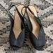 Jessica Simpson Shoes | Jessica Simpson Open Toe Wedge Sandal Size 8.5 | Color: Black | Size: 8.5