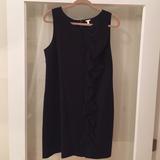 J. Crew Dresses | J.Crew S/L Ruffle Black Dress | Color: Black | Size: 8