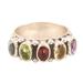 Rainbow Beauty,'Faceted Multi Gemstone Sterling Silver Cocktail Ring'