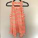 J. Crew Tops | J.Crew 100% Silk Striped Tank Sz 10 | Color: Cream/Orange | Size: 10