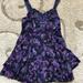 Free People Dresses | Free People 4 Small Purple Floral Fit Flare Dress | Color: Blue/Purple | Size: 4