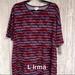 Lularoe Tops | L Lularoe Irma | Color: Blue/Red | Size: L