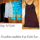 Lilly Pulitzer Bottoms | 4 Pc Girls Sz 12 Lot Lilly Pulitzer Capri Limitedtoo Dress | Color: Black/Blue | Size: 12g