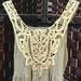 Free People Dresses | Free People Women’s Crochet Beaded Short Dress | Color: Green/Tan | Size: 4