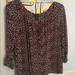 Nine West Tops | Cute Silk Polka Dot Top | Color: Brown | Size: 12