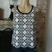 Nine West Tops | Nine West Casual Sleeveless Blouse | Color: Black/White | Size: 4