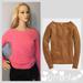 J. Crew Sweaters | J. Crew Factory Waffle Crew Neck Sweater Pink Xs | Color: Pink | Size: Xs