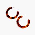 J. Crew Jewelry | Hpjcrew Resin Hoop Tortoise Earringnwt Redwood | Color: Black/Brown | Size: Os