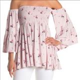 Free People Tops | Free People Lana Off The Shoulder Tunic | Color: Pink | Size: M