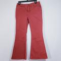 Free People Jeans | Free People Red Cropped Flare Jeans | Color: Red | Size: 26