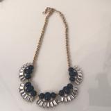 J. Crew Jewelry | Jcrew Navy/Diamond Statement Necklace | Color: Blue/Gold | Size: Os