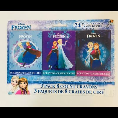 Disney Office | Disney Frozen Crayons 3 Pack 8 Ct 24 Total Crayons | Color: Blue | Size: Os