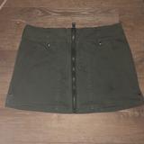 Free People Skirts | Free People Army Green Mini Skirt | Color: Green | Size: 2