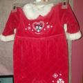 Disney Jackets & Coats | Disney Mickey Mouse & Minnie Mouse Snow Suit Coat & Bib! | Color: Red/White | Size: 6-9mb