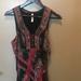 Free People Dresses | Free People Beaded Multicolor Dress | Color: Black/Pink | Size: 8