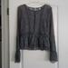 Free People Tops | Free People Lace Long Sleeve Peasant Top | Color: Gray | Size: S