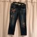 Jessica Simpson Bottoms | Jessica Simpson Embroidered Crop Jean Girl Size 12 | Color: Blue | Size: 12g
