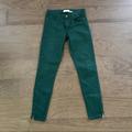 Zara Jeans | Euc Zara Green Denim Stretch Jeans | Color: Green | Size: 2