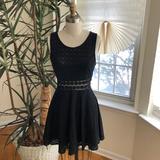 Free People Dresses | Free People Fitted With Daisies Crochet Lace Dress | Color: Black | Size: 8