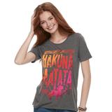 Disney Tops | Disney The Lion King Hakuna Matata Tee Sz Xs | Color: Gray/Orange | Size: Xs