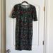 Lularoe Dresses | Guc Lularoe Julia Dress Xs Colorful Scroll Print | Color: Black/Green | Size: Xs