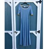 Lularoe Dresses | Lularoe Ana Dress (Xs) | Color: Blue/Yellow | Size: Xs