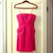 J. Crew Dresses | J.Crew Hot Pink Strapless Dress W/ Pockets Size 0 | Color: Pink | Size: 0