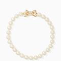 Kate Spade Jewelry | Kate Spade All Wrapped Up Pearls Bow Necklace | Color: Gold/Yellow | Size: Os