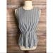 J. Crew Tops | J Crew Cinched Tank Top Blue White Stripe Knit | Color: Blue/Gray | Size: Xs