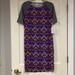 Lularoe Dresses | Lularoe Multi-Colored Julia Dress L Nwt | Color: Gray/Purple | Size: L