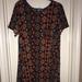 Lularoe Dresses | Lularoe Black Orange Aqua Aztec Carly Size Xl Nwot | Color: Black | Size: Xl