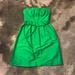 J. Crew Dresses | J.Crew Green 100% Silk Strapless Juliette Dress | Color: Green | Size: 6