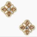 Kate Spade Jewelry | Kate Spade Cocktails & Conversation Stud Earrings | Color: Cream/Gold | Size: Os