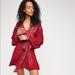 Free People Dresses | Free People Red Floral Print Mini Dress | Color: Red | Size: L