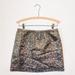 J. Crew Skirts | J.Crew Collection Navy Metallic Gold Floral Skirt | Color: Blue/Gold | Size: 10